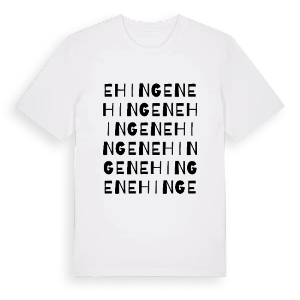 Ehingen ordlek t-shirt – ekologisk bomull t-shirt från Pinshirt