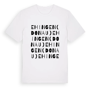 Ehingen (Donau) ordlek t-shirt – ekologisk bomull t-shirt från Pinshirt