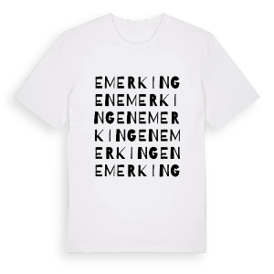Emerkingen ordlek t-shirt – ekologisk bomull t-shirt från Pinshirt