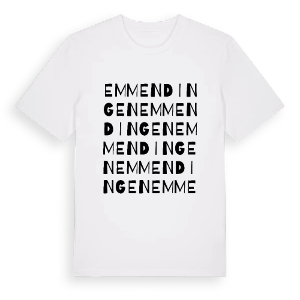 Emmendingen ordlek t-shirt – ekologisk bomull t-shirt från Pinshirt