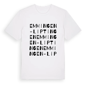 Emmingen-Liptingen ordlek t-shirt – ekologisk bomull t-shirt från Pinshirt