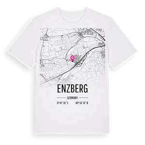 Enzberg karta t-shirt – ekologisk bomull t-shirt från Pinshirt