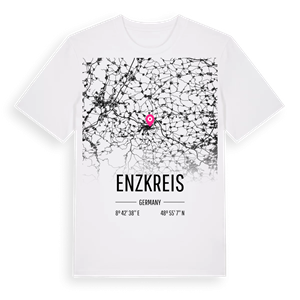 Enzkreis karta t-shirt – ekologisk bomull t-shirt från Pinshirt