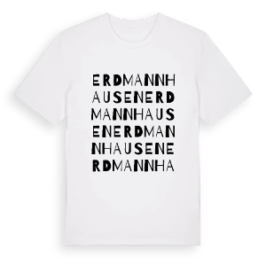 Erdmannhausen ordlek t-shirt – ekologisk bomull t-shirt från Pinshirt
