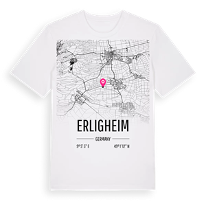 Erligheim karta t-shirt – ekologisk bomull t-shirt från Pinshirt