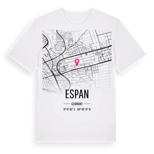 Espan karta t-shirt – ekologisk bomull t-shirt från Pinshirt
