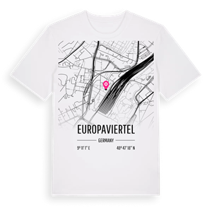 Europaviertel karta t-shirt – ekologisk bomull t-shirt från Pinshirt