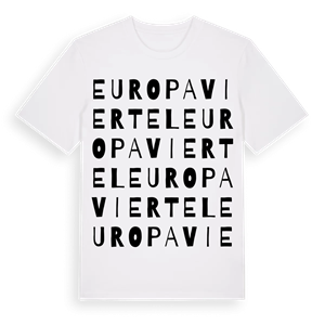 Europaviertel ordlek t-shirt – ekologisk bomull t-shirt från Pinshirt