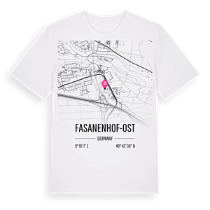 Fasanenhof-Ost karta t-shirt – ekologisk bomull t-shirt från Pinshirt