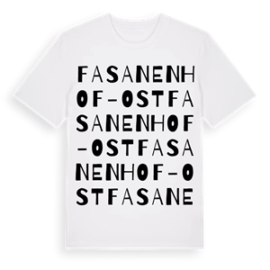 Fasanenhof-Ost ordlek t-shirt – ekologisk bomull t-shirt från Pinshirt