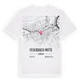 Feuerbach-Mitte karta t-shirt