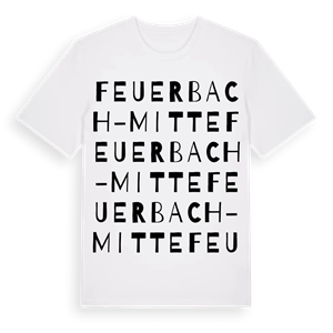 Feuerbach-Mitte ordlek t-shirt – ekologisk bomull t-shirt från Pinshirt
