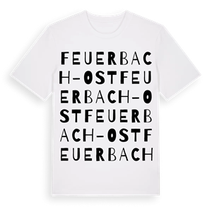 Feuerbach-Ost ordlek t-shirt – ekologisk bomull t-shirt från Pinshirt