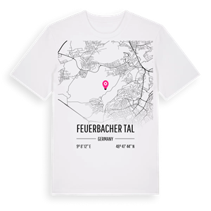 Feuerbacher Tal karta t-shirt – ekologisk bomull t-shirt från Pinshirt