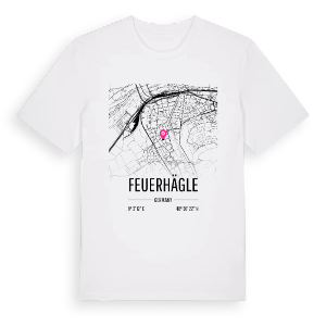 Feuerhägle karta t-shirt – ekologisk bomull t-shirt från Pinshirt