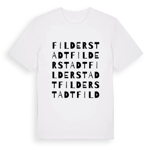 Filderstadt ordlek t-shirt – ekologisk bomull t-shirt från Pinshirt