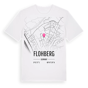 Flohberg karta t-shirt – ekologisk bomull t-shirt från Pinshirt