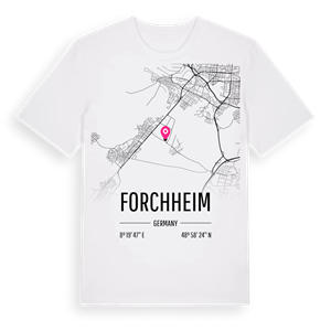 Forchheim karta t-shirt – ekologisk bomull t-shirt från Pinshirt