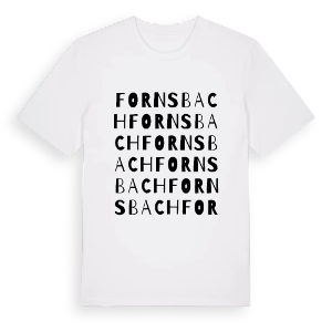 Fornsbach ordlek t-shirt – ekologisk bomull t-shirt från Pinshirt