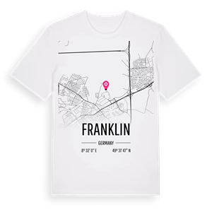 Franklin karta t-shirt – ekologisk bomull t-shirt från Pinshirt