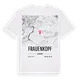 Frauenkopf karta t-shirt