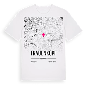 Frauenkopf karta t-shirt – ekologisk bomull t-shirt från Pinshirt