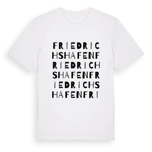 Friedrichshafen ordlek t-shirt – ekologisk bomull t-shirt från Pinshirt