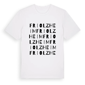 Friolzheim ordlek t-shirt – ekologisk bomull t-shirt från Pinshirt
