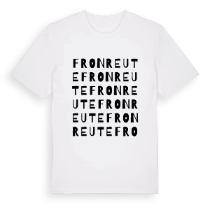 Fronreute ordlek t-shirt – ekologisk bomull t-shirt från Pinshirt