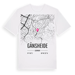 Gänsheide karta t-shirt – ekologisk bomull t-shirt från Pinshirt