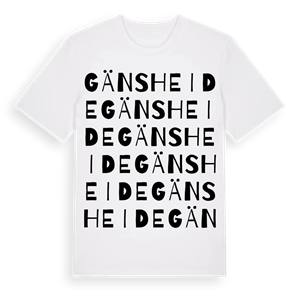 Gänsheide ordlek t-shirt – ekologisk bomull t-shirt från Pinshirt