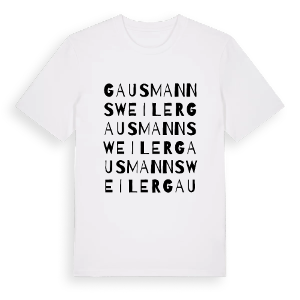 Gausmannsweiler ordlek t-shirt – ekologisk bomull t-shirt från Pinshirt