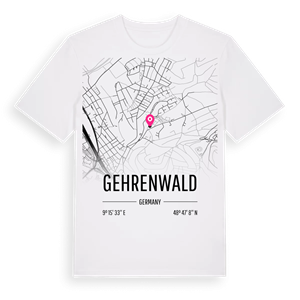 Gehrenwald karta t-shirt – ekologisk bomull t-shirt från Pinshirt
