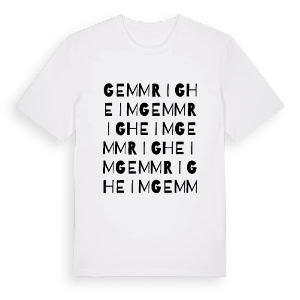 Gemmrigheim ordlek t-shirt – ekologisk bomull t-shirt från Pinshirt