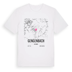 Gengenbach karta t-shirt – ekologisk bomull t-shirt från Pinshirt