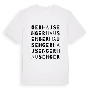 Gerhausen ordlek t-shirt – ekologisk bomull t-shirt från Pinshirt