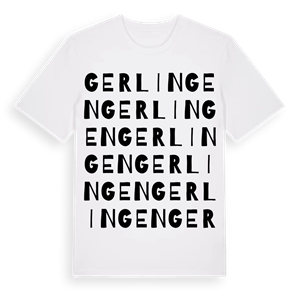 Gerlingen ordlek t-shirt – ekologisk bomull t-shirt från Pinshirt