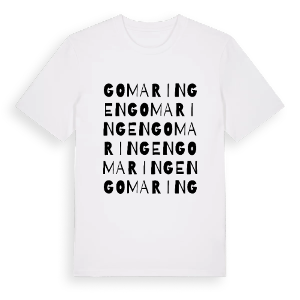 Gomaringen ordlek t-shirt – ekologisk bomull t-shirt från Pinshirt