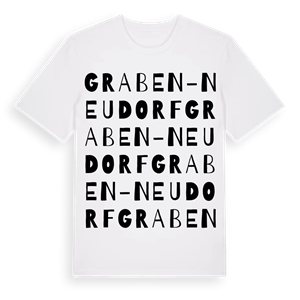 Graben-Neudorf ordlek t-shirt – ekologisk bomull t-shirt från Pinshirt