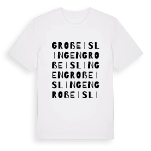 Großeislingen ordlek t-shirt – ekologisk bomull t-shirt från Pinshirt
