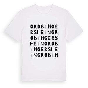 Großingersheim ordlek t-shirt – ekologisk bomull t-shirt från Pinshirt