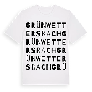 Grünwettersbach ordlek t-shirt – ekologisk bomull t-shirt från Pinshirt