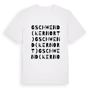 Gschwend (Kernort) ordlek t-shirt – ekologisk bomull t-shirt från Pinshirt