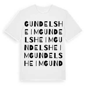 Gundelsheim ordlek t-shirt – ekologisk bomull t-shirt från Pinshirt