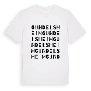 Gundelsheim ordlek t-shirt – ekologisk bomull t-shirt från Pinshirt