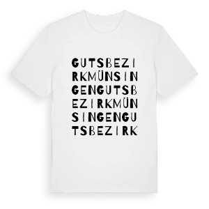 Gutsbezirk Münsingen ordlek t-shirt – ekologisk bomull t-shirt från Pinshirt