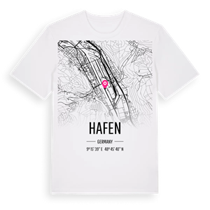 Hafen karta t-shirt – ekologisk bomull t-shirt från Pinshirt