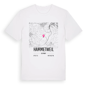 Hammetweil karta t-shirt – ekologisk bomull t-shirt från Pinshirt
