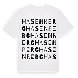 Hasenberg ordlek t-shirt – ekologisk bomull t-shirt från Pinshirt