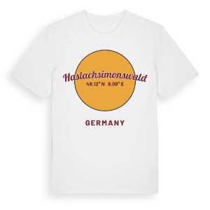 Haslachsimonswald cirkel t-shirt – ekologisk bomull t-shirt från Pinshirt